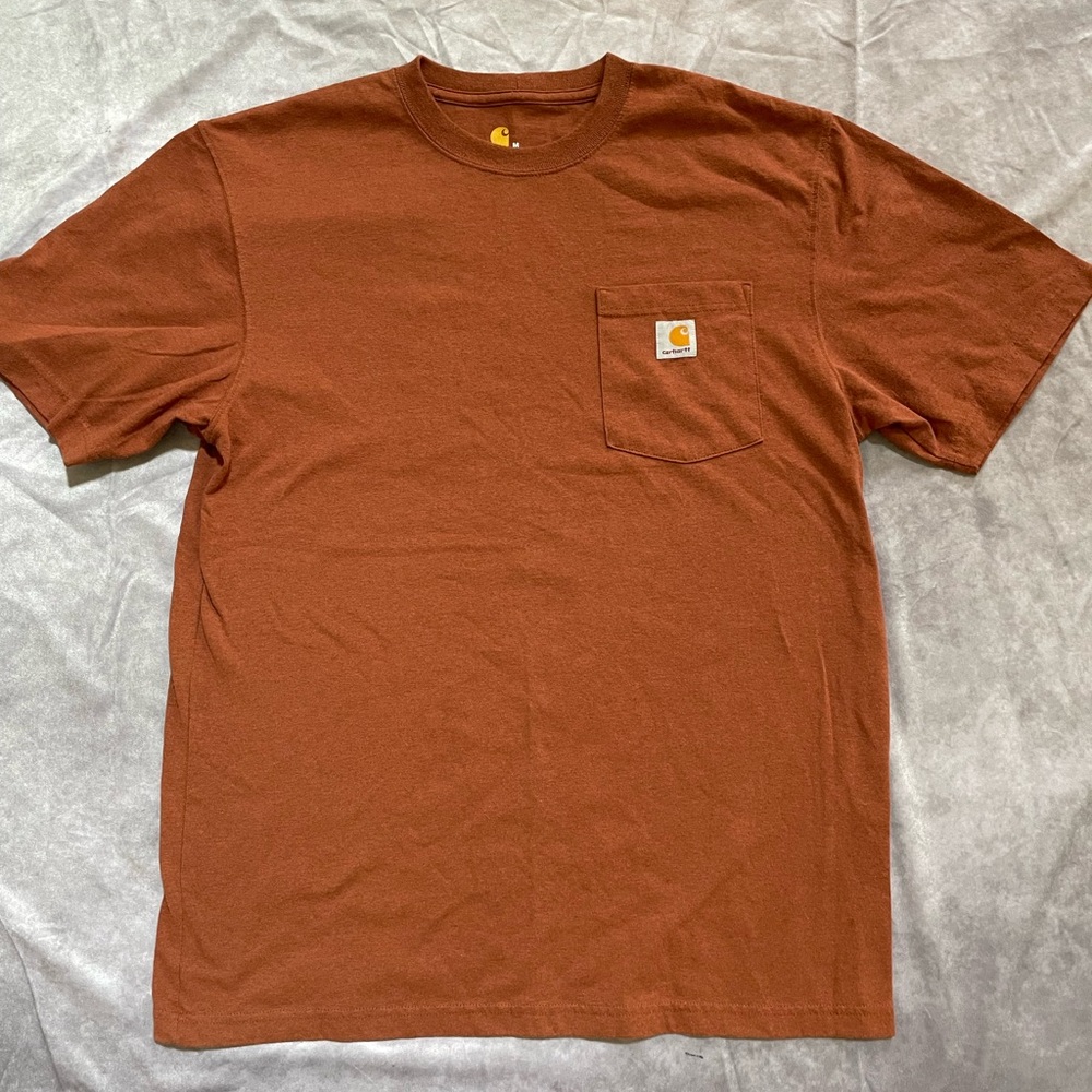 Carhartt Brown Short Sleeve Tee Durable Cotton